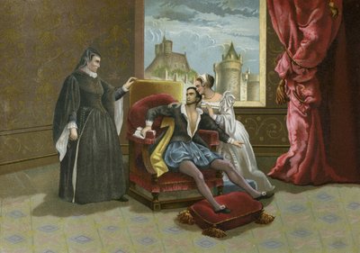 フランスのチャールズ9世王の死、1574年 作： Spanish School