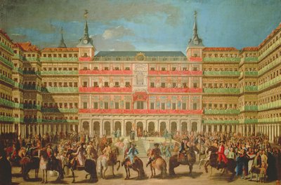 マドリッドへのカルロス 3 世の入り口のマヨール広場の装飾 作： Spanish School