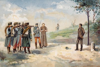 1869年、共和党の革命派Froilan Carvajal、スペインの射撃隊による処刑 作： Spanish School