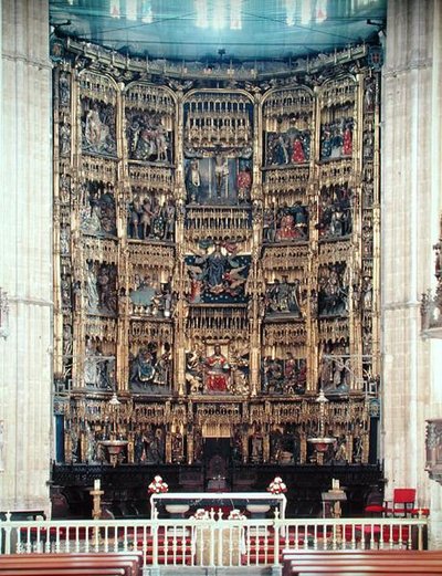 High Altar（塗装された木製の祭壇） 作： Spanish School