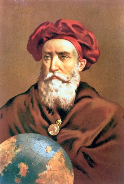 IND 123 0784502/2 Vasco da Gama (c.1469-1525) ポルトガルの航海士 作： Spanish School