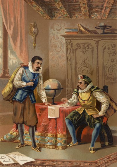 ヨハネスケプラーとティコブラーエ、プラハ天文台、c1600 作： Spanish School