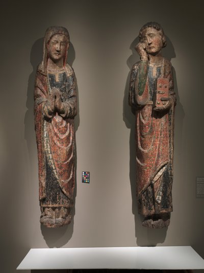 カスティーリャとレオンの王国、1250年から1275年頃の嘆きの聖ヨハネと喪の聖母 作： Spanish School