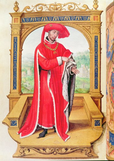 フィリップ・ザ・グッド（1396-1467）ゴールデン・フリース勲章を創設したブルゴーニュ公、トワゾン・ドール公 作： Spanish School