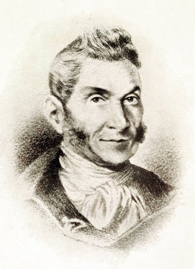 「スペインの知識人、バルトロメ・ホセ・ガヤルド・ブランコ（1776-1852）の肖像」 19世紀（リトグラフ 作： Spanish School