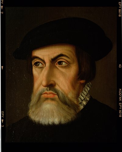 エルナン・コルテスの肖像（1485-1547）（キャンバスに油彩） 作： Spanish School