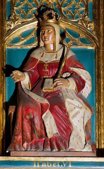 カトリック教徒と呼ばれるイザベラ1世（1451-1504）の肖像 作： Spanish School
