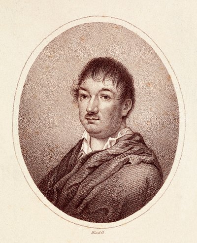 スペインの作家、レアンドロ・フェルナンデス・デ・モラティン（1760-1828）の肖像。19世紀のエングレーヴィング。マドリード国立図書館蔵。 作： Spanish School