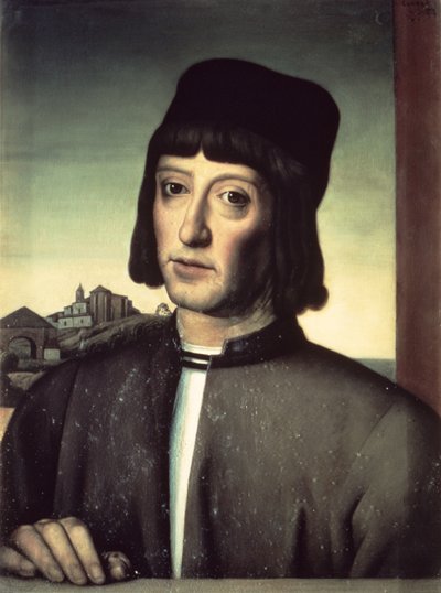 マーティン・アロンゾ・ピンゾンの肖像 (d.1493) 作： Spanish School