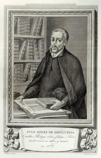 スペインの人文主義者・宗教家であるフアン・ジネス・デ・セプルベダ（1490-1573）の肖像 作： Spanish School