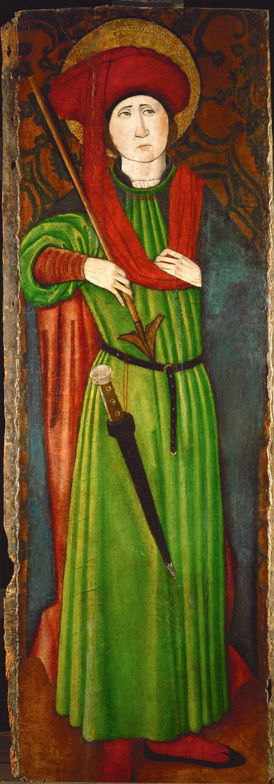 聖セバスチャン（木・油彩） 作： Spanish School