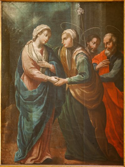 サンクチュアリ（Santuario de Queralt）。教会の様子。内部の様子。絵画。19世紀 作： Spanish School