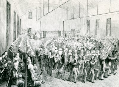 1873年、ニューヨーク州ニューレバノンでのシェーカー会議 作： Spanish School