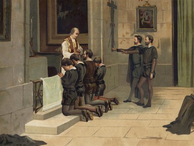 イエズス会の創設者であるロヨラの聖イグナチオ 作： Spanish School