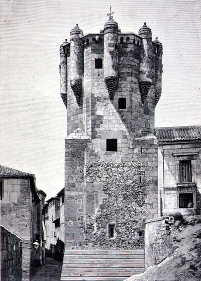 1480年頃にサラマンカのメノレス広場に建てられた「鍵持ちの塔」。 作： Spanish School