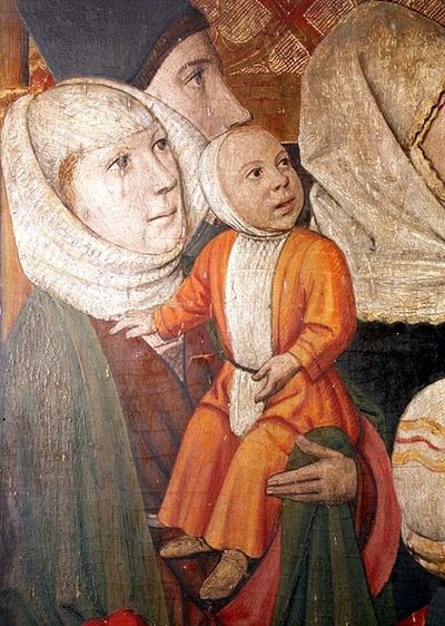 サリア教区の時代の人物を描いた聖ヴィンセントの祭壇画 作： Spanish School