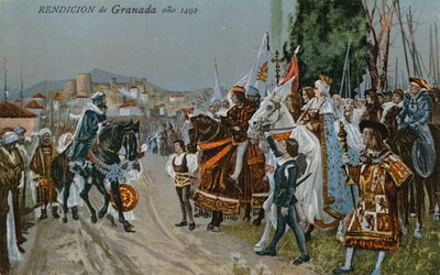 グラナダの降伏、1492 作： Spanish School