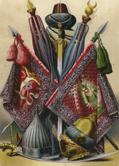 レパントの戦いからのトロフィー 作： Spanish School
