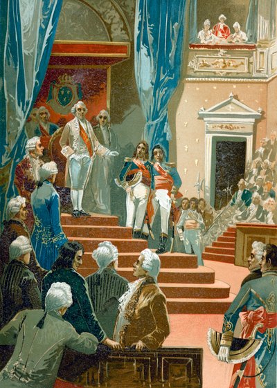 フランス革命中の正体不明のシーン 作： Spanish School
