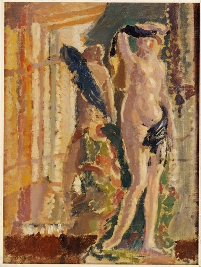 鏡による磁器の置物、1910 作： Spencer Frederick Gore