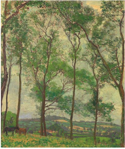 Paisagem de Somerset, perto de Applehayes, c.1910 (óleo sobre tela) 作： Spencer Frederick Gore