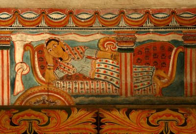 デヒワラ、サブダーラマ寺院のイメージハウスの壁画（壁画） 作： Sri Lankan School