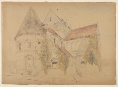 聖ニコラス教会、カーン、フランスのスケッチ 作： Stanford White