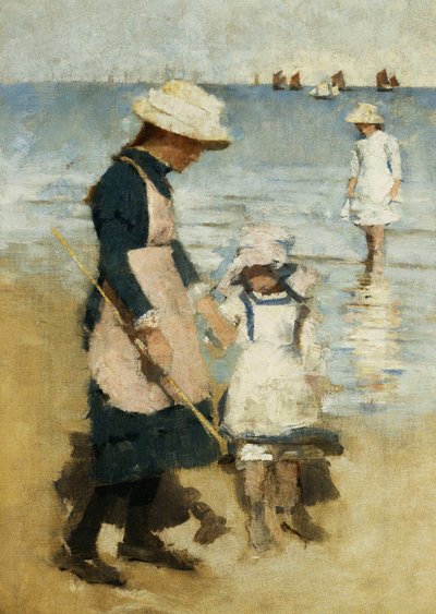 ビーチの子供たち、1891年頃（キャンバスに油彩） 作： Stanhope Alexander Forbes