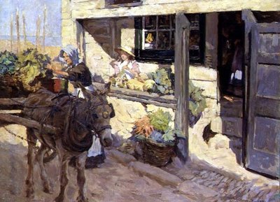 ロバの荷台を積む 作： Stanhope Alexander Forbes