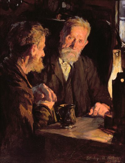 オールドクロニー（キャンバスに油彩） 作： Stanhope Alexander Forbes