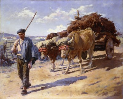 牛車を持った農民、アスカン 作： Stanhope Alexander Forbes