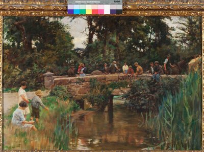 Relubbus Bridge, c.1930 (油彩・キャンバス) 作： Stanhope Alexander Forbes