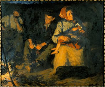 キャンプファイヤーのラウンド 作： Stanhope Alexander Forbes