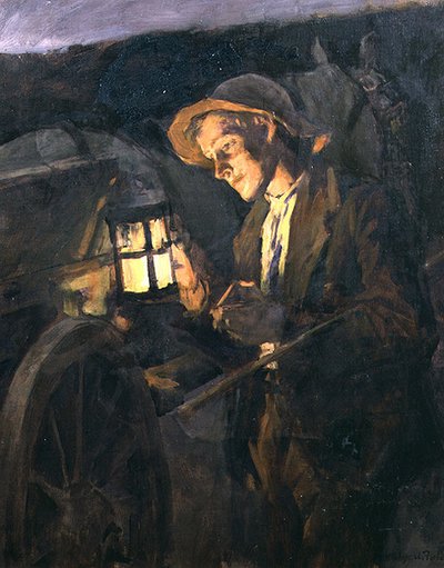 ライティング・アップ・タイム」でのカーターの勉強 作： Stanhope Alexander Forbes