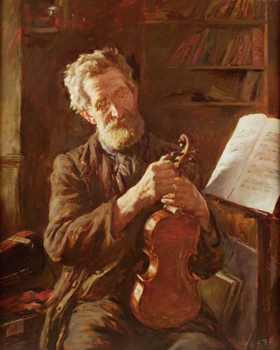 E-ストリング（キャンバスに油彩） 作： Stanhope Alexander Forbes