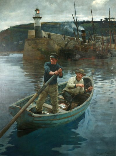 コーンウォール州ニューリンの灯台 作： Stanhope Alexander Forbes
