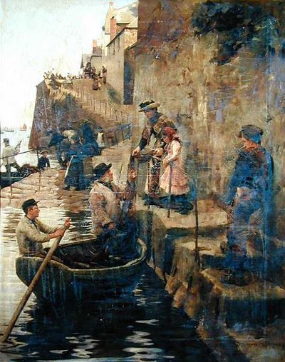 スリップ」（油彩・キャンバス 作： Stanhope Alexander Forbes