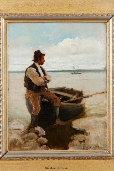 フラッシングのフェリーマン 作： Stanhope Forbes