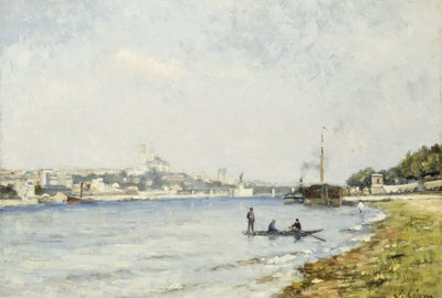 パッシーのセーヌ川、1880年頃（油彩・キャンバス） 作： Stanislas Victor Edouard Lepine