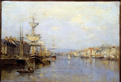 ルーアン港の眺め スタニスラス・ルピーヌ（1835-1892）の絵画 19世紀 ランス、ボザール美術館 作： Stanislas Victor Edouard Lepine
