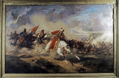 オットマン帝国：キ王国軍とモハクス（1526年8月29日）の戦闘（油彩・キャンバス） 作： Stanislaus von Chlebowski