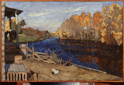 秋。 スタニスラフ・ユリアノビッチ・ジュコフスキー（ジュコフスキー）（1873-1944）による絵画、キャンバスに油彩 作： Stanislav Joulianovitch Joukovski