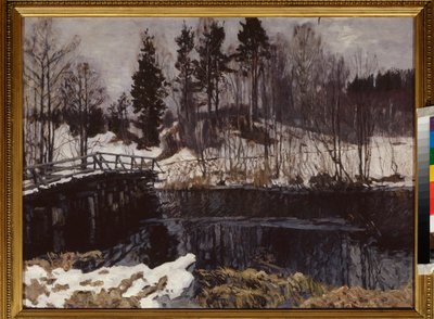 春。 スタニスラフ・ユリアノビッチ・ジュコフスキー（ジュコフスキー）（1873-1944）による絵画、キャンバスに油彩。 ロシア美術、20 世紀初頭、アール ヌーボー、モダニズム。 国立カレリア共和国美術館、ペトロザヴォーツク (ロシア)。 作： Stanislav Joulianovitch Joukovski