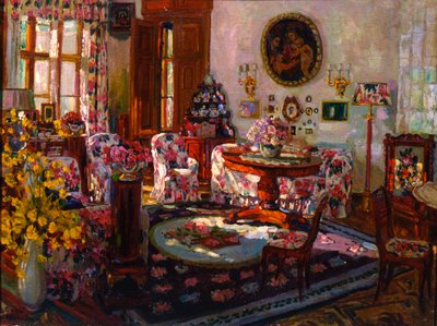マナーハウスブラソボのインテリア、1912年。 作： Stanislav Julianovic Zukovskij