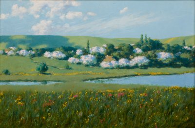 春の池のある風景 作： Stanislaw Ignacy Witkiewicz