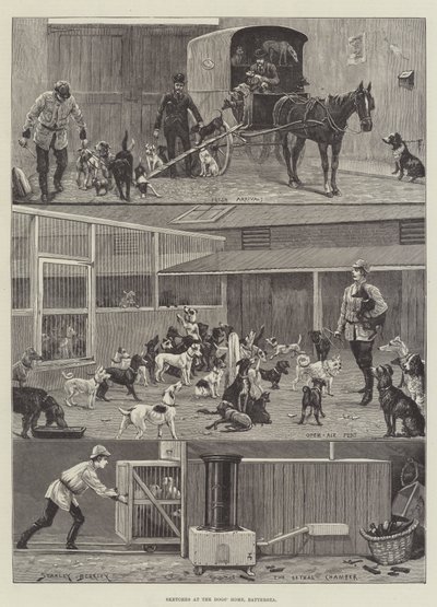 犬の家、バタシーでのスケッチ 作： Stanley Berkeley