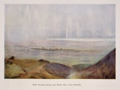 1906年、パレスチナのエリコと死海に降る雨 作： Stanley Inchbold