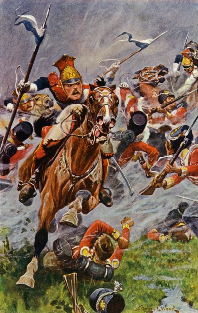 アルブエラ、イギリス軍後方のポーランドランサー担当 作： Stanley L. Wood