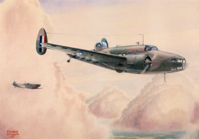 飛行中のハドソン軽爆撃機 作： Stanley Orton Bradshaw