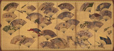 散扇屏風 江戸時代・17世紀初頭 作： Sôtatsu